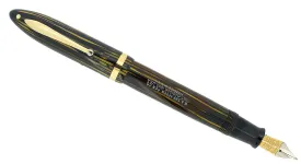 1936 SHEAFFER OVERSIZE GOLDEN PEARL BALANCE FOUNTAIN PEN RESTORED CONDITION