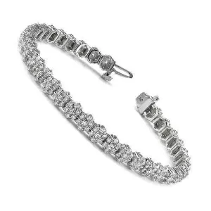 4.50-4.50 CT Round Cut Diamonds - Tennis Bracelet