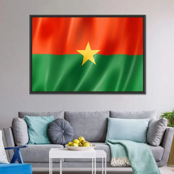 Burkina Faso Flag Canvas Wall Art