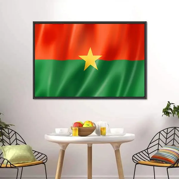 Burkina Faso Flag Canvas Wall Art