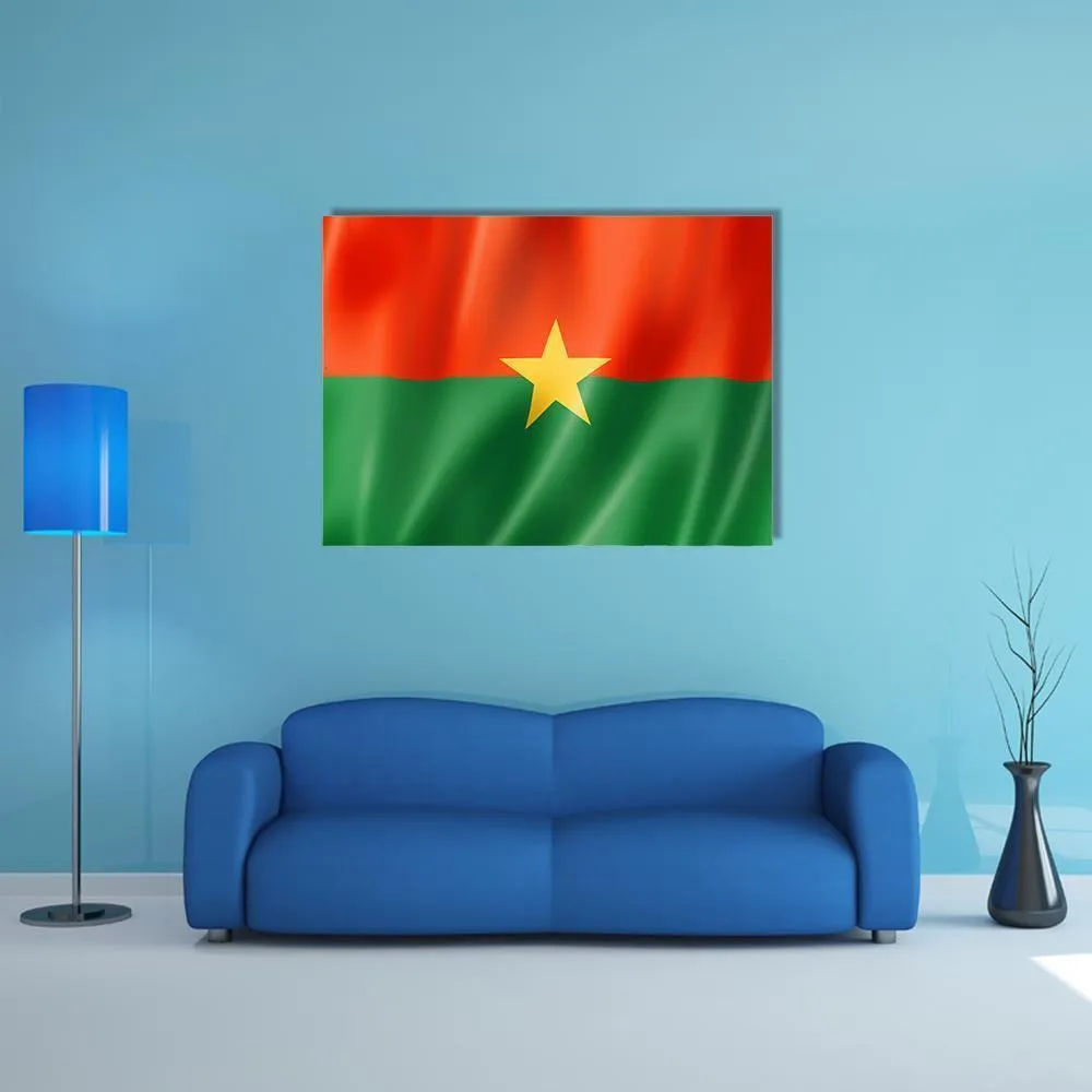 Burkina Faso Flag Canvas Wall Art