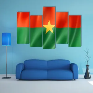 Burkina Faso Flag Canvas Wall Art