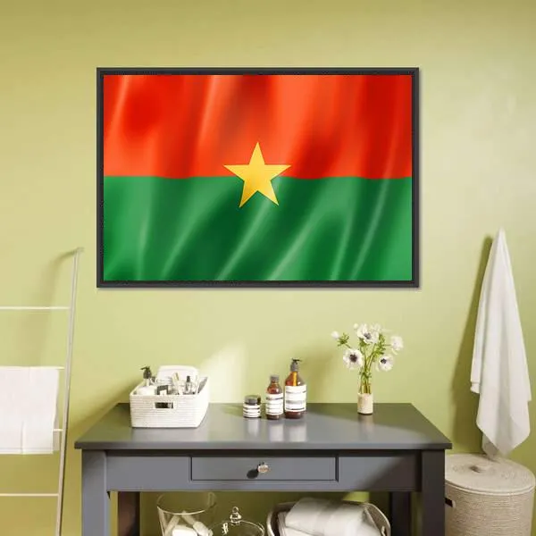 Burkina Faso Flag Canvas Wall Art