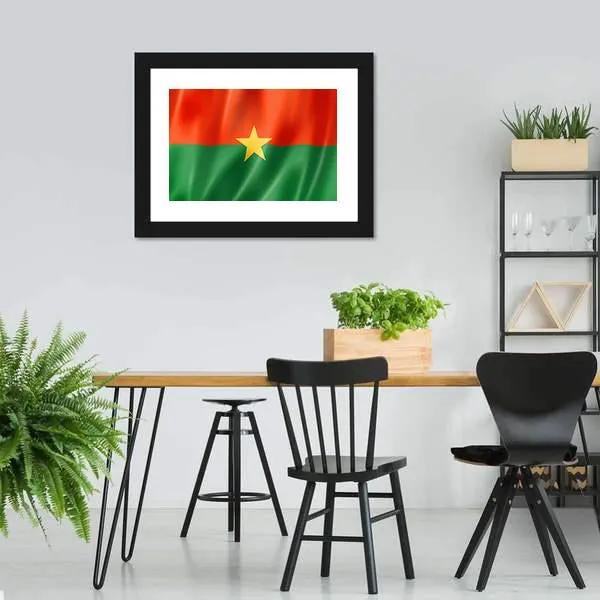 Burkina Faso Flag Canvas Wall Art