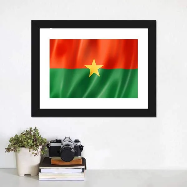 Burkina Faso Flag Canvas Wall Art