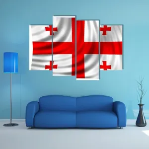 Flag Of Georgia Canvas Wall Art