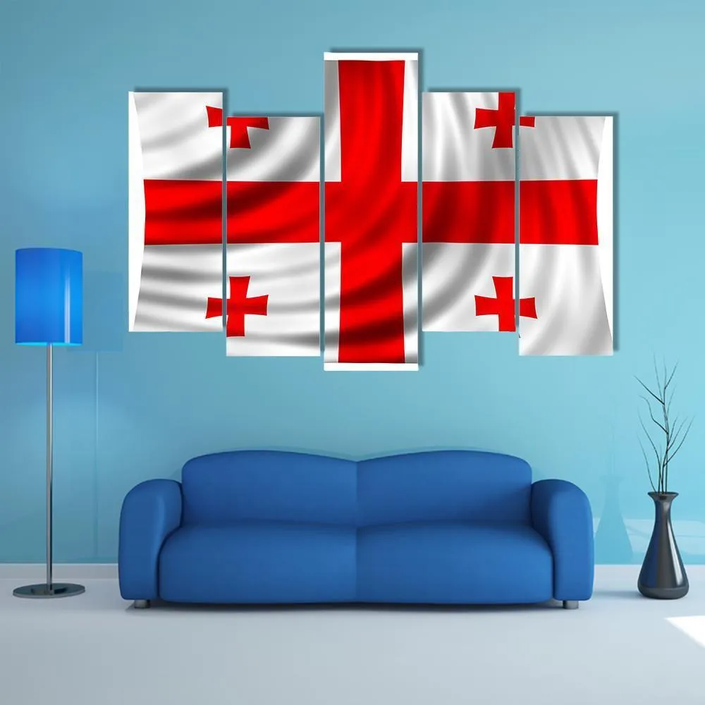 Flag Of Georgia Canvas Wall Art