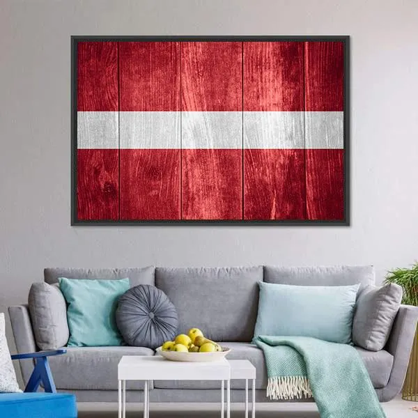 Flag Of Latvia Canvas Wall Art