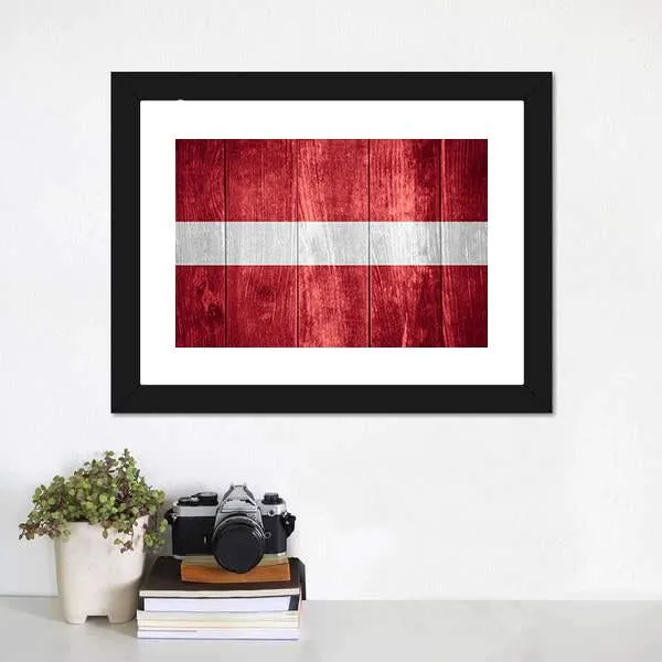 Flag Of Latvia Canvas Wall Art