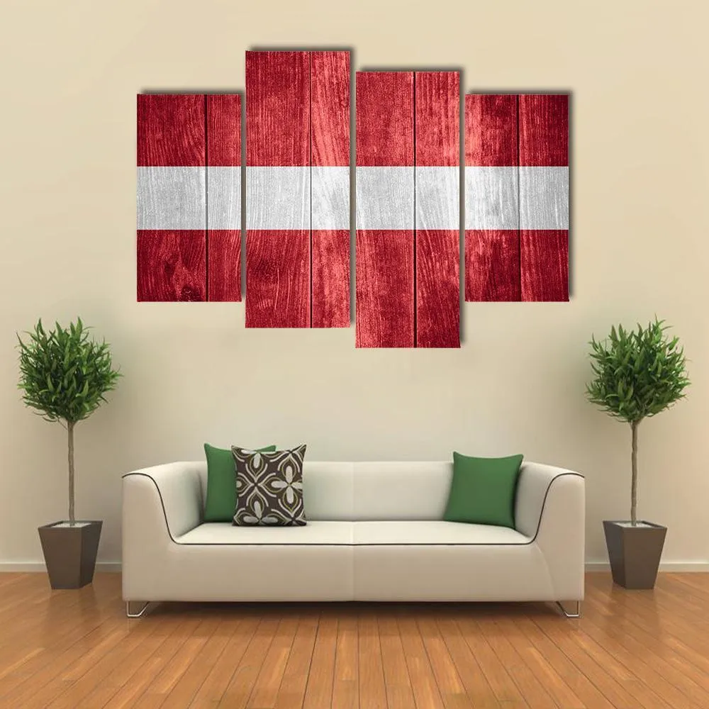 Flag Of Latvia Canvas Wall Art