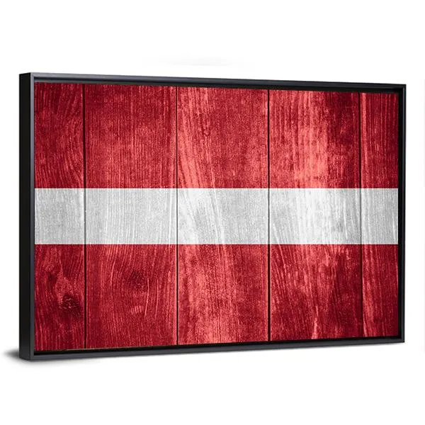 Flag Of Latvia Canvas Wall Art