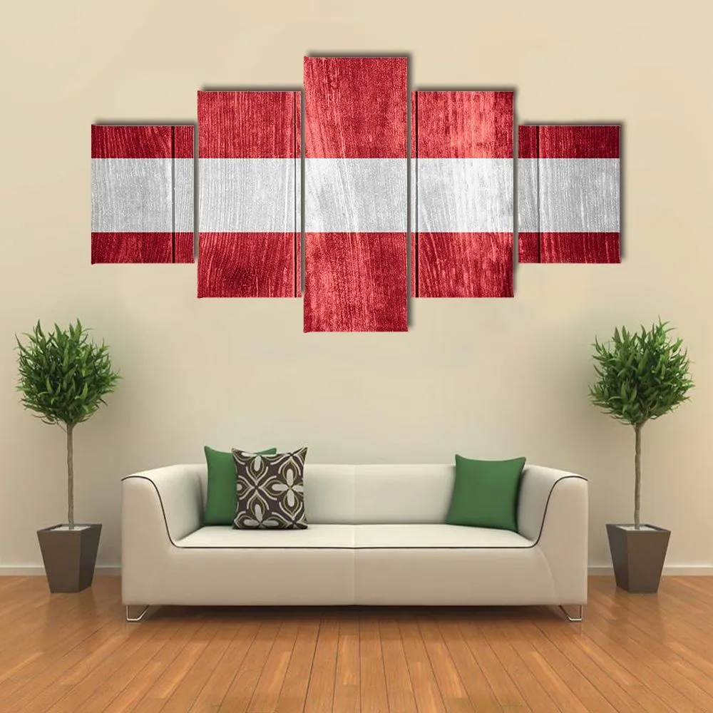 Flag Of Latvia Canvas Wall Art