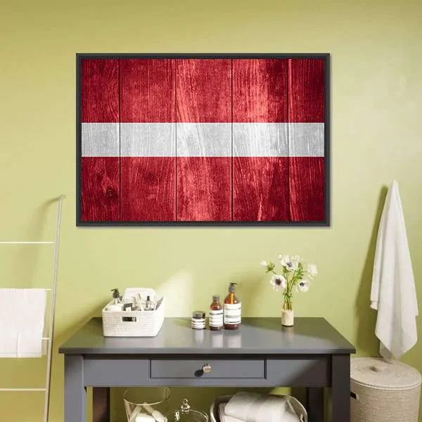 Flag Of Latvia Canvas Wall Art