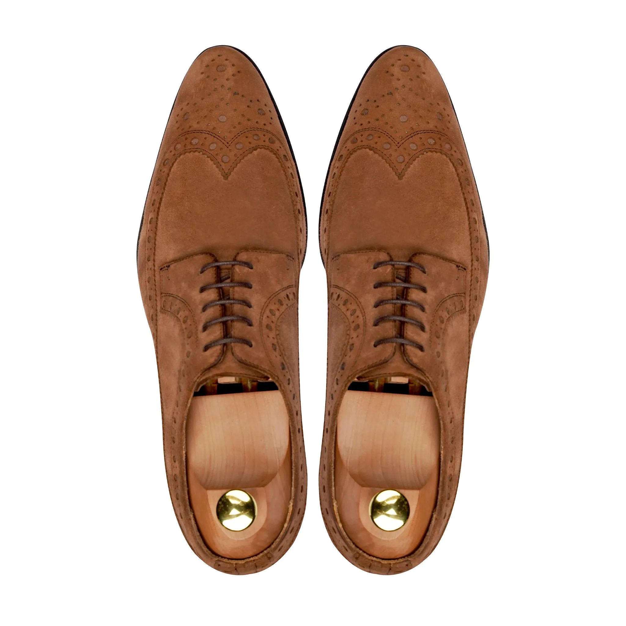 Gusto - Men's Camel Kid Suede Derby Shoe