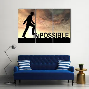 Impossible Text Concept Canvas Wall Art