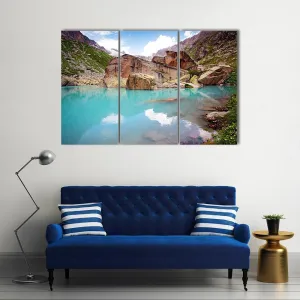 Lake In Mountains Canvas Wall Art