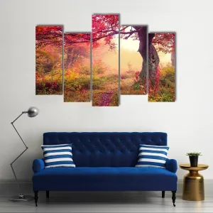 Landscape With Autumn Trees Canvas Wall Art