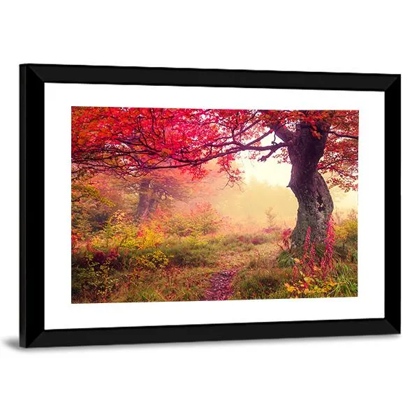 Landscape With Autumn Trees Canvas Wall Art