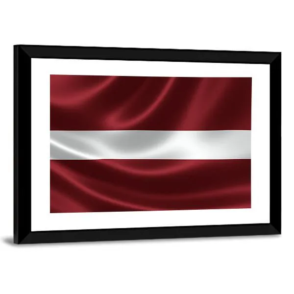 Latvia Flag Canvas Wall Art