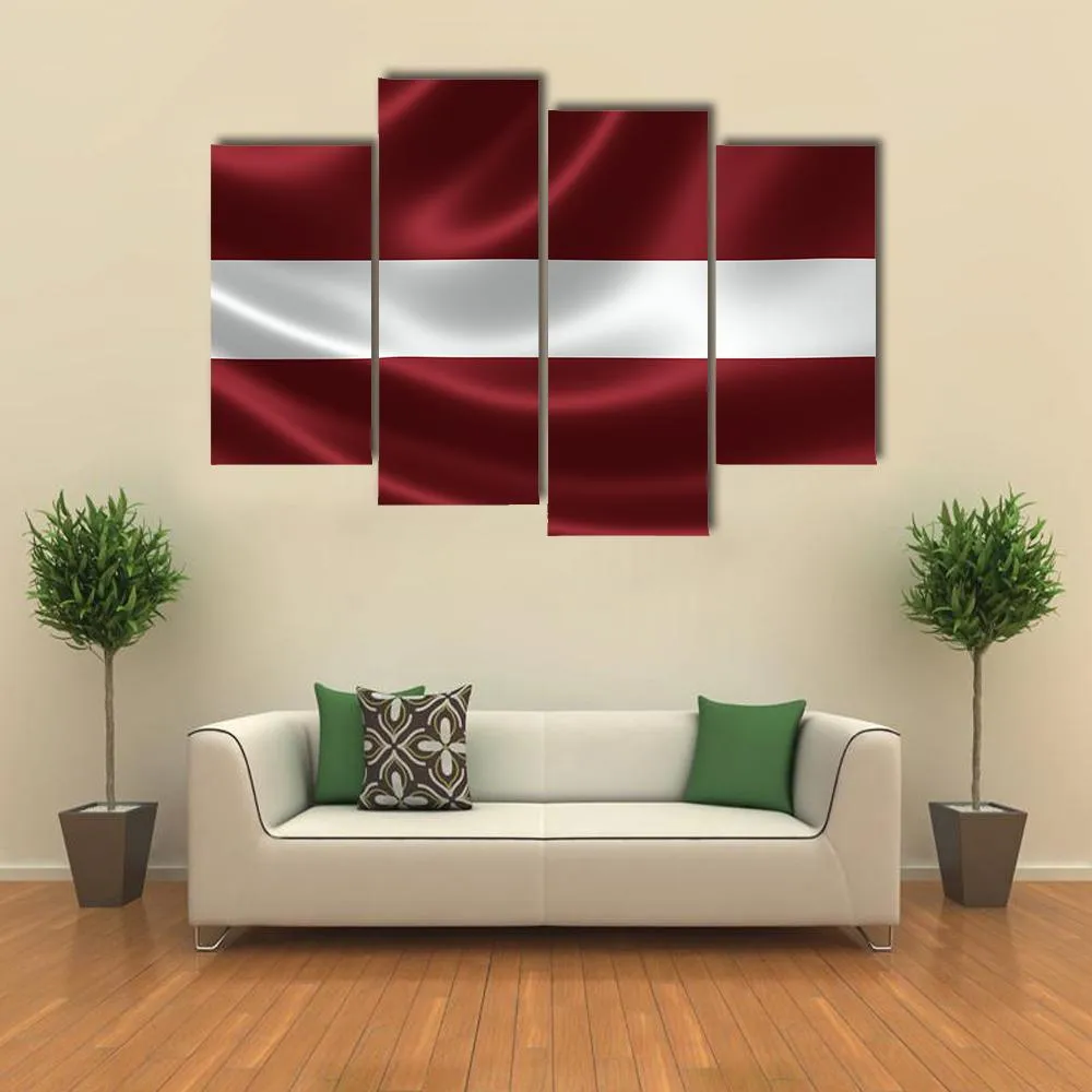 Latvia Flag Canvas Wall Art