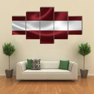 Latvia Flag Canvas Wall Art