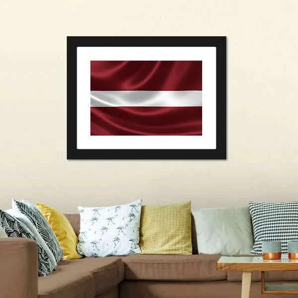 Latvia Flag Canvas Wall Art