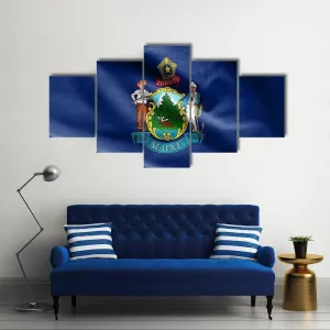 Maine Flag Canvas Wall Art