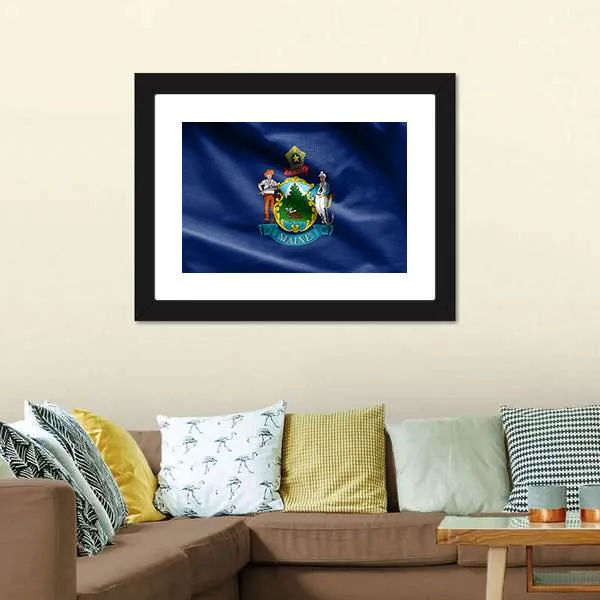 Maine Flag Canvas Wall Art