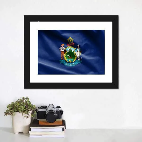 Maine Flag Canvas Wall Art