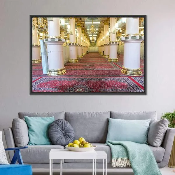 Masjid-E-Nabawi Inside Canvas Wall Art