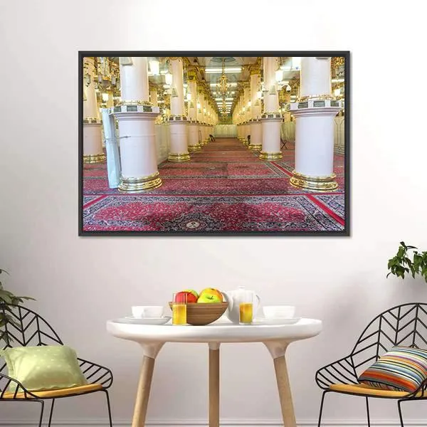 Masjid-E-Nabawi Inside Canvas Wall Art