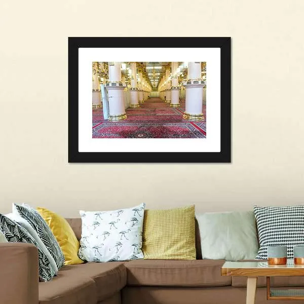 Masjid-E-Nabawi Inside Canvas Wall Art