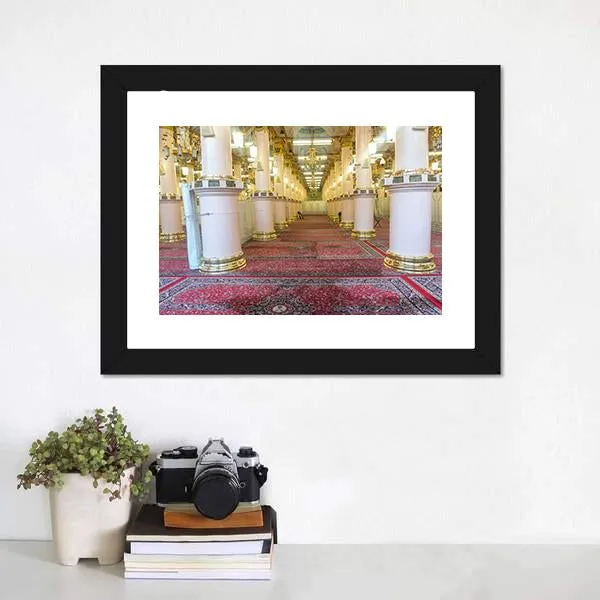 Masjid-E-Nabawi Inside Canvas Wall Art