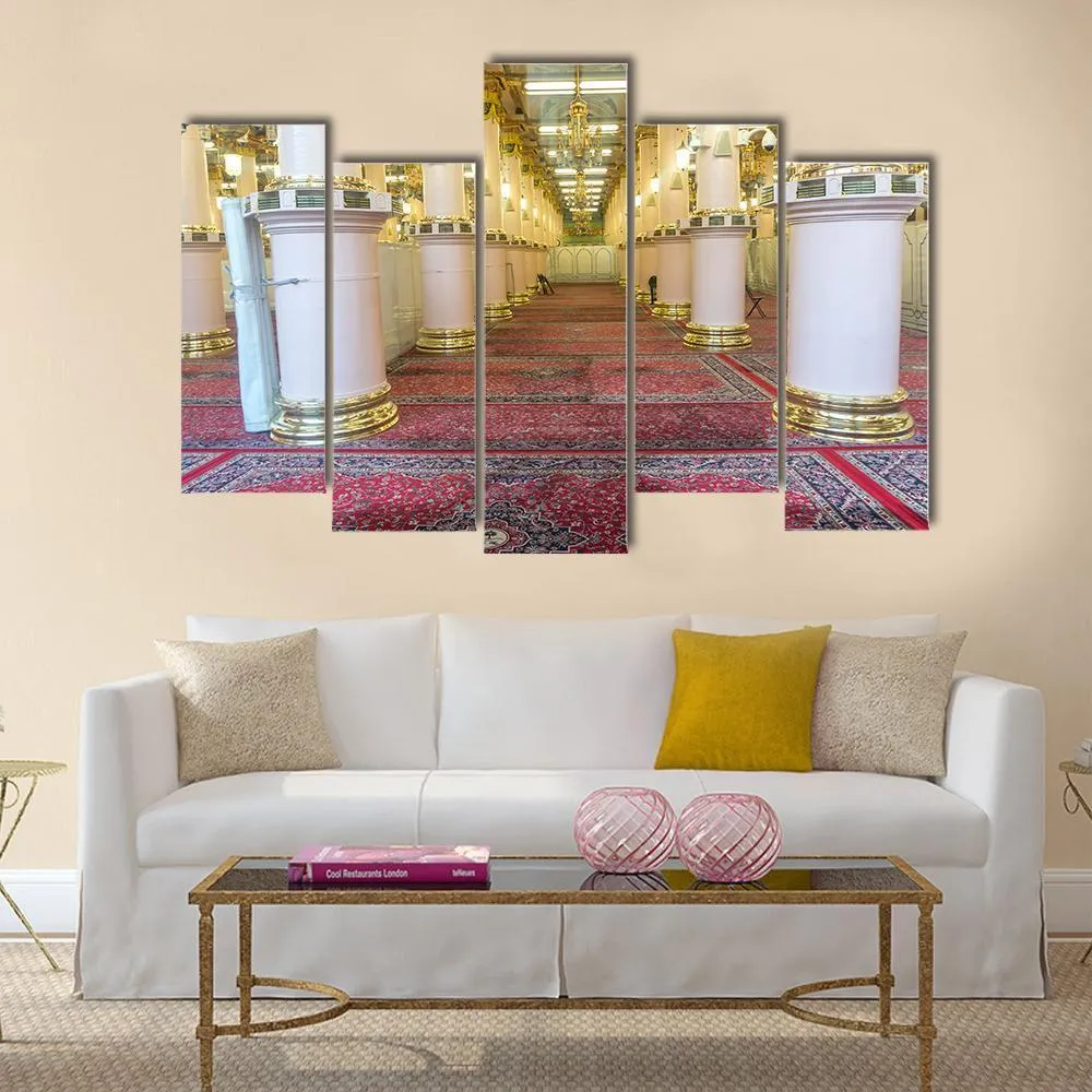 Masjid-E-Nabawi Inside Canvas Wall Art