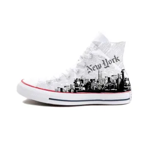 NY Newsprint Hi-Top Converse