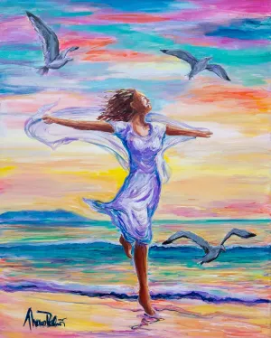 "Freedom's Dance" - Prophetic Art Print with Poem